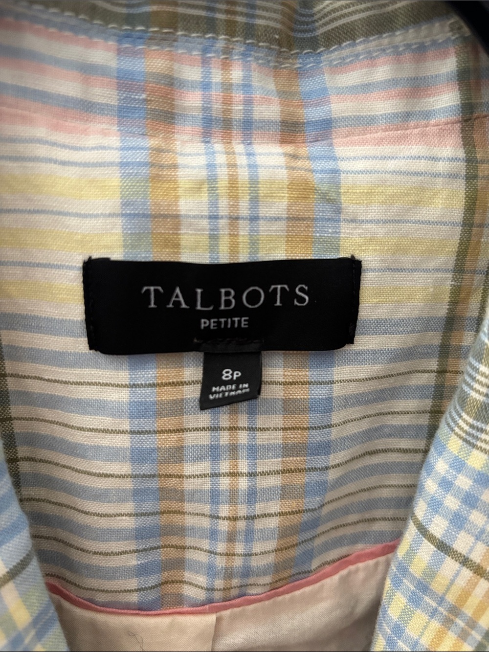 Like New Talbots Pastel Plaid Blazer - Picture 5 of 6
